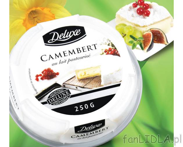 Ser Camembert , cena 6,66 PLN za 250 g/1 opak. 
- Kremowy ser Camembert zamknięty ...