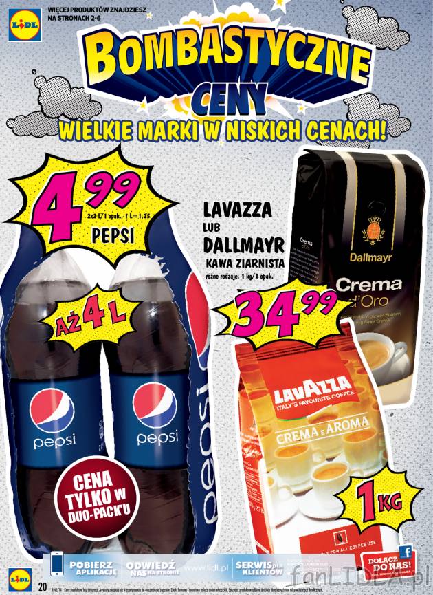 Bombastyczne ceny znanych marek w Lidlu: 2-pak Pepsi za 4,99 zł, markowa kawa w ...