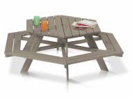 Drewniany stół z ławkami , cena 299,00 PLN 
- stabilny stół ...