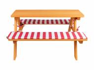 Drewniana ławka ze stołem dla dzieci , cena 119,00 PLN 
- ...