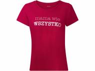 T-shirt damski z bawełny Esmara, cena 19,99 PLN 
- 100% bawełny
- ...