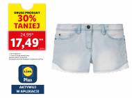 Szorty jeansowe dziewczęce , cena 24,99 PLN 
- 98% bawełny, ...