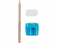 Zestaw: temperówka, ołówek, gumka , cena 14,99 PLN  

Opis
