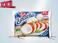 Zott Mozzarella XXL , cena 5,00 PLN za 250 g/1 opak., 100 g=2,40 PLN.