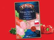 Krakowska sucha , cena 3,03 PLN za 100 g/1 opak. 
- w plastrach,
- ...