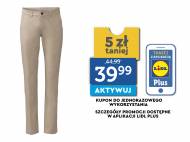 Spodnie chino Livergy, cena 44,99 PLN 
- 97% bawełny, 3% elastanu (LYCRA®)
- ...