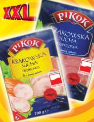 Kiełbasa krakowska , cena 5,00 PLN za 2x100 g 
- 2 opakowania ...