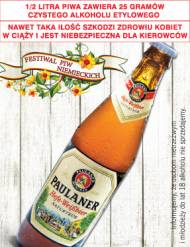 Piwo Paulaner , cena 3,99 PLN za 500 ml / 1 opak. 
- Informujemy, ...