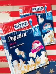 Popcorn do mikrofalówki , cena 3,99 PLN za 3x100 g/1 opak. ...
