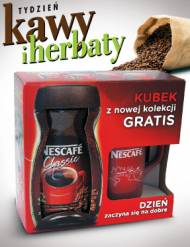 Nescafe Clasic + kubek gratis , cena 17,99 PLN za 200 g/1 opak. ...