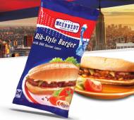 Burger z soczystą wołowiną , cena 3,99 PLN za 190 g/1 opak. ...
