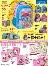 Zeszyty i bloki rysunkowe z motywem Hello Kitty od 0,99 zł w ofercie.