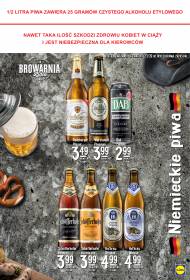 Bogaty wybór piw niemieckich znajdziesz w Lidlu.