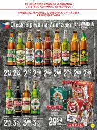 Czeskie piwa na Andrzejki z Lidla: jasne, pełne, półciemne, ...
