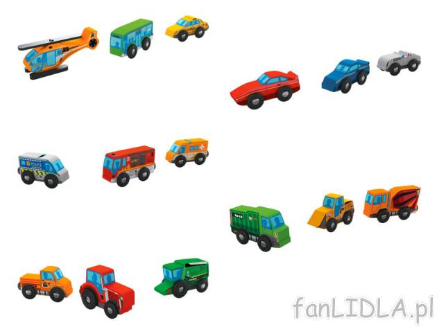 PLAYTIVE® Zestaw drewnianych pojazdów, 1 komplet Playtive , cena 14,99 PLN 
 ...