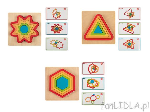 PLAYTIVE® Drewniane puzzle Montessori, 9 elementów, 1 komplet Playtive , cena ...