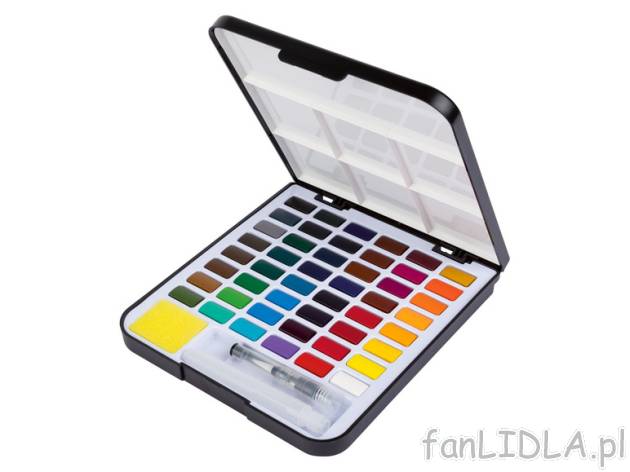 CRELANDO® Pudełko z farbami akwarelowymi, 48 Crelando , cena 39,99 PLN 
 Opis ...