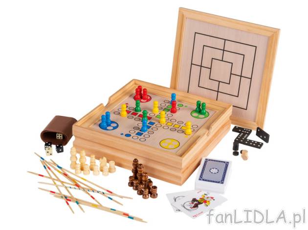 Playtive Zestaw gier w drewnianym pudełku | LIDL.PL Playtive, cena 49,99 PLN 
® ...