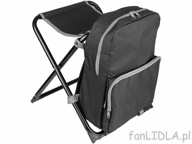 Krzesełko wędkarskie z plecakiem Crivit, cena 49,99 PLN 
- wym. złożonego: 32 ...