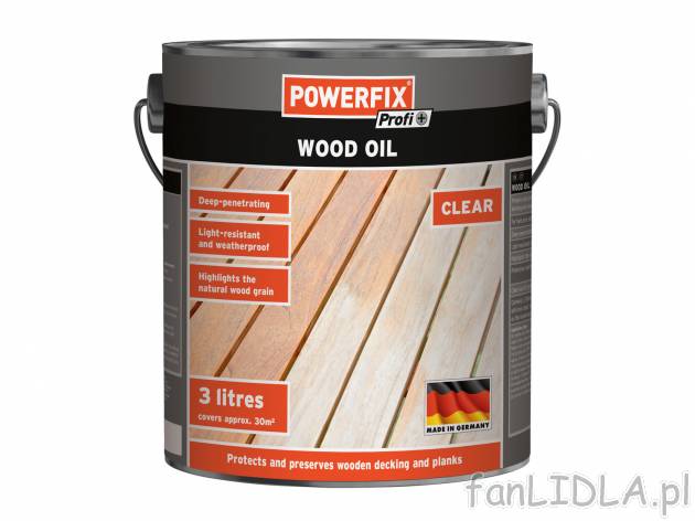 Olej do pielęgnacji drewna 3 l Powerfix, cena 54,90 PLN 
2 kolory 
- przedłuża ...