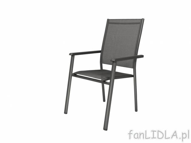 Krzesło aluminiowe Florabest, cena 99,00 PLN 
- 61 x 99 x 66 cm (szer. x wys. ...