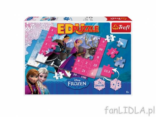Puzzle , cena 14,99 PLN za 1 opak. 
- zabawka od lat 3 
- do wyboru: Kraina lodu ...