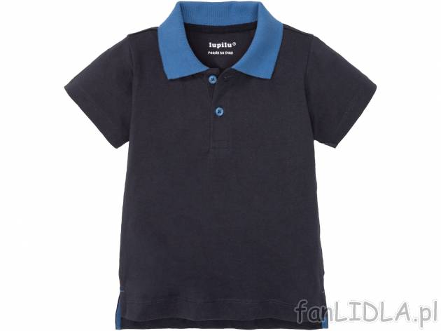 Koszulka chłopięca polo Lupilu, cena 12,99 PLN 
- rozmiary: 62-92
- 100% bawełny
Dostępne ...