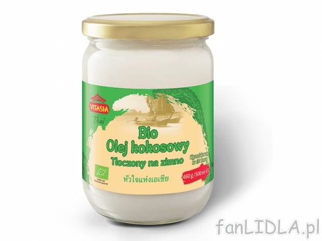Bioolej kokosowy , cena 14,00 PLN za 500 ml/1 opak., 1 l=29,98 PLN. 
Oferta ważna ...