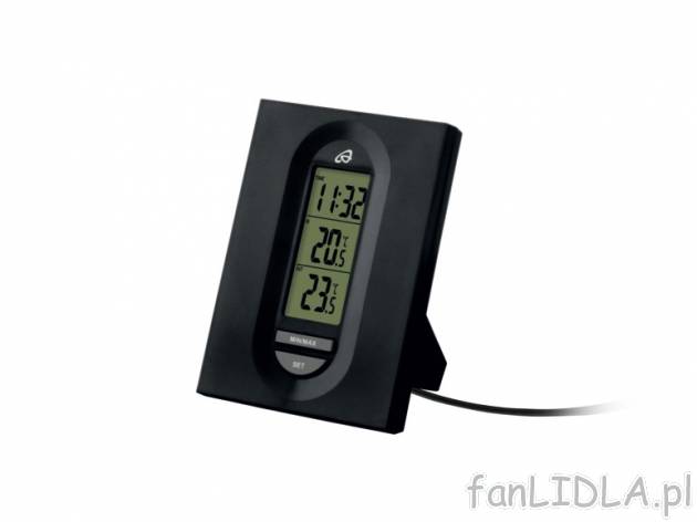 Termometr Auriol, cena 12,99 PLN za 1 szt. 
- czujnik zewnętrzny z przewodem o ...