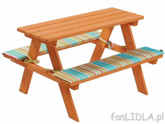 Drewniany stół dla dzieci , cena 129,00 PLN 
- ok. 89 x 79 x 50 cm (dł. x szer. ...
