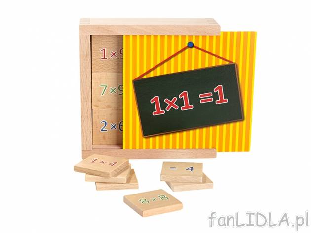 Zestaw drewnianych zabawek do nauki , cena 17,99 PLN za 1 opak. 
- 6 wzorów 
- ...