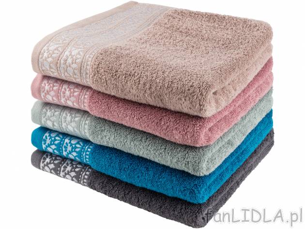 Ręcznik 50 x 90 cm Miomare, cena 9,99 PLN 
5 kolorów 
- chłonne i wytrzymałe
- ...