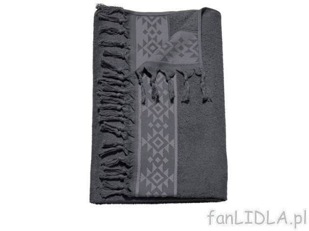 Ręcznik z frędzlami 100x150 cm Miomare, cena 34,99 PLN za 1 szt. 
- wymiary: 100 ...