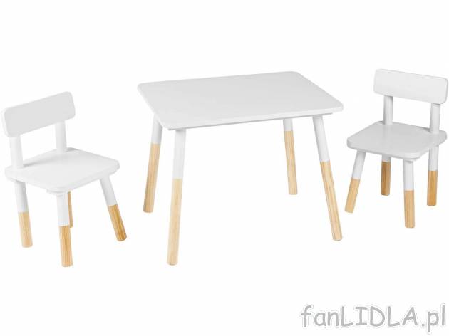 Stół i 2 krzesełka dla dzieci Livarno, cena 179,00 PLN 
- st&oacute;ł: 59 ...