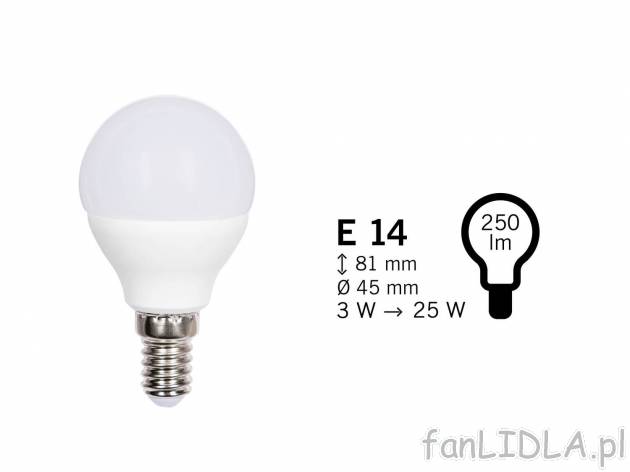 Żarówka LED Livarno, cena 4,99 PLN 
4 wzory 
- klasa energetyczna A+
 
Opis

- ...