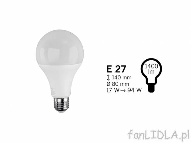 Żarówka LED Livarno, cena 19,99 PLN 
- klasa energetyczna A+
- żywotość nawet ...