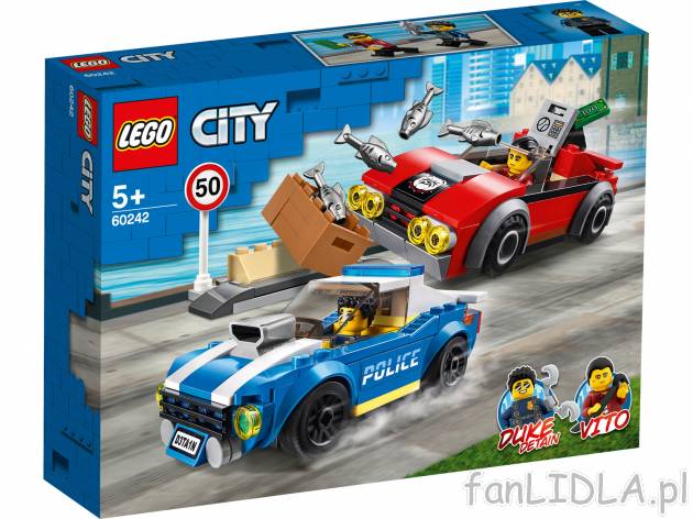 Klocki LEGO 60242 Lego, cena 59,90 PLN  
-  Ucieczka na autostradzie
Opis