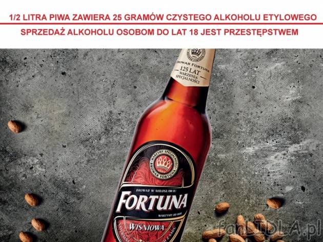 Fortuna wiśniowa , cena 3,49 PLN za 500 ml, 1L=6,98 PLN.