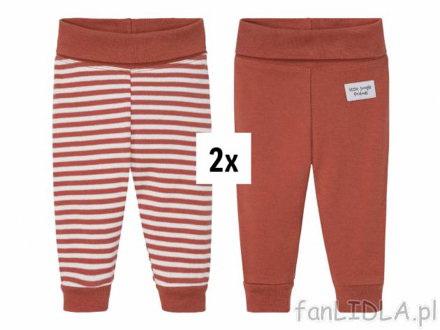 Spodnie niemowlęce, 2 pary* Lupilu, cena 8,99 PLN 
*Artykuł dostępny wyłącznie ...