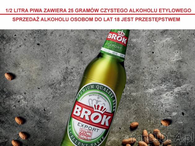 Brok Export , cena 2,19 PLN za 660 ml, 1L=3,32 PLN.