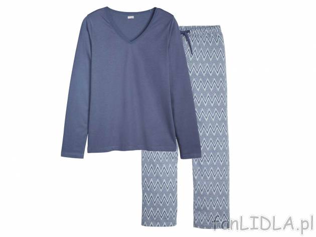 Piżama damska z BIObawełną , cena 39,99 PLN. Dwuczęściowa piżama składająca ...