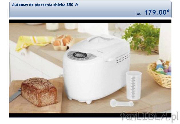 Automat do pieczenia chleba 850 W cena 179PLN
- 12 programów do wyboru do łatwego ...