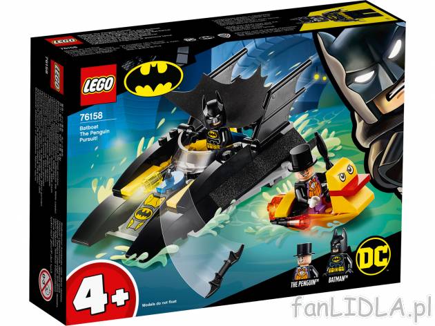 Klocki Lego 76158 Lego, cena 42,99 PLN  
-  Pościg Batłodzią za Pingwinem
Opis