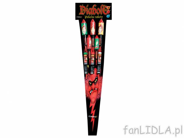 Zestaw 8 rakiet „Diabolo” , cena 29,99 PLN 
- złote palmy, kolorowe piwonie ...