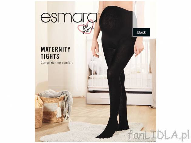 Rajstopy ciążowe Esmara, cena 15,99 PLN 
- 78% bawełny, 19% poliamidu, 3% elastanu ...