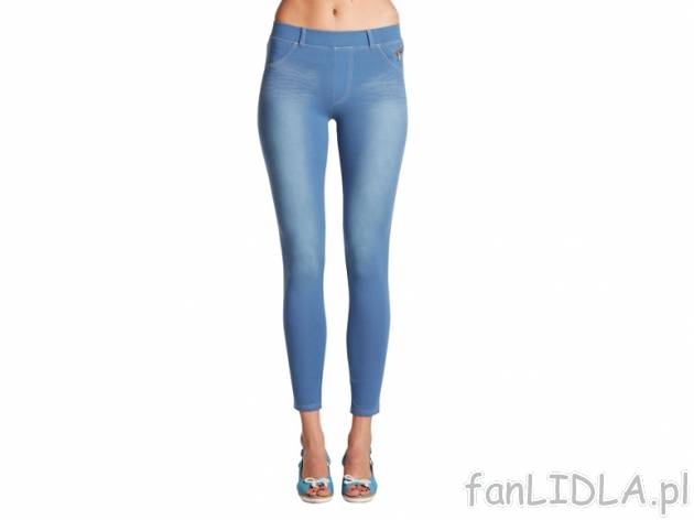 Legginsy o wyglądzie jeansów Esmara, cena 24,99 PLN za 1 para 
- rozmiary: S- ...