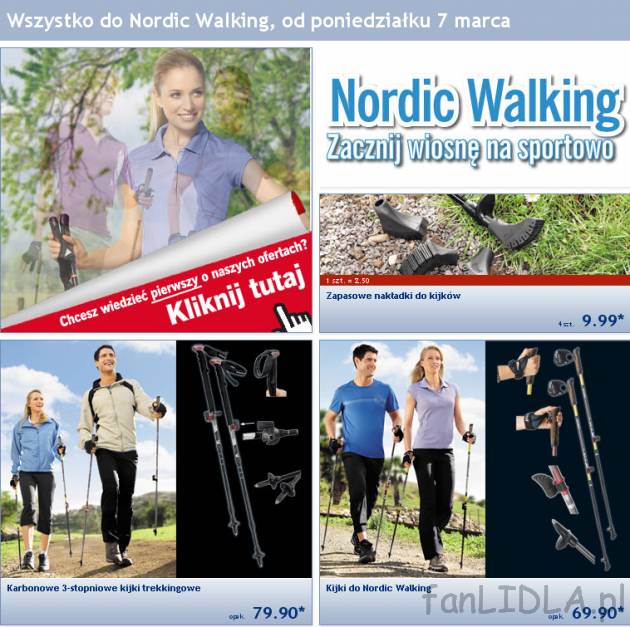 Gazetka Lidl Wszystko do Nordic Walking od poniedziałku 7 marca 2011. Zapasowe ...