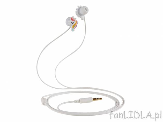 Słuchawki , cena 12,99 PLN 
- 4 wzory
- 3 pary wymiennych nakładek na słuchawki ...
