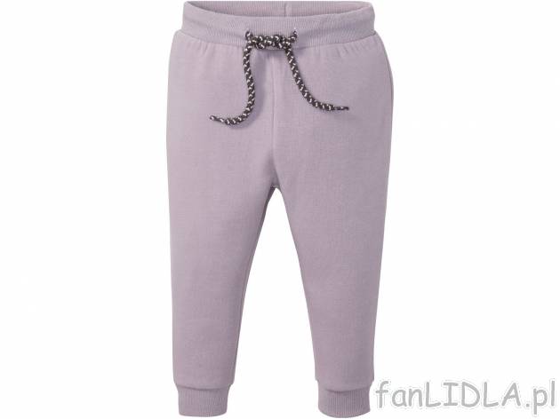 Spodnie dresowe niemowlęce , cena 9,99 PLN 
- rozmiary: 62-92
- 80% bawełny, ...