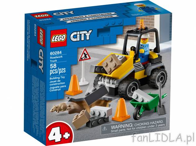 60284 Pojazd do robót drogowych Lego, cena 34,99 PLN  

Opis